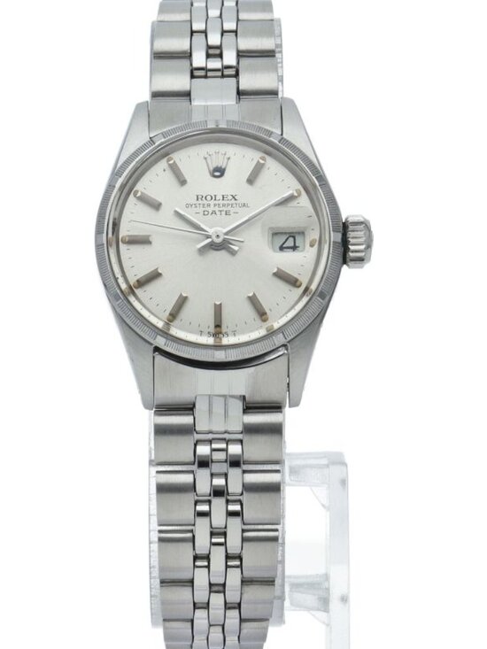 Rolex Oyster Perpetual Date Antique SS Watch Silver Polished main image 6